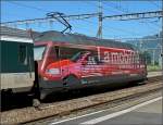 Am 03.08.08 verlsst Re 460 094-6 mit ihrem Zug den Bahnhof von Martigny in Richtung Brig. (Hans)