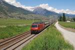 SBB Re460 066 hauling the IR1424 near Chamoson on the 16th of May in 2009