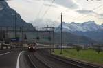 Re 460 003 mit einem Gotthard Interegio in Schwyz am 30.10.2010