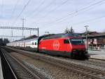 SBB - 460 032-6 mit RE in Sissach am 07.03.2015