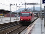 SBB - Lok 460 011-0 in der Haltestelle Bern-Wankdorf am 25.03.2016