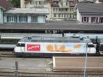 SBB Re 460 021-9 Kambly mit einem Sonderzug anlsslich des Gotthardbahnjubilums am 9.9.07 in Erstfeld