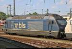 Re 465 013-1  Stockhorn  der BLS Cargo AG ist im Bahnhof Basel Bad Bf (CH) abgestellt.