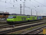 BLS - 465 017-2 + 465 + 485 + 185 abgestellt im Badischen Bahnhof in Basel am 04.12.2022