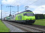 BLS - 465 014-9 + 186 909-4 vor Güterzug unterwegs bei Lyssach am 2024.05.08