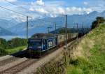 Fr das 1000. Bild von mir unter Bahnbilder.de suchte ich eine Aufnahme aus dem Schweizurlaub 2011 heraus: Es zeigt Re 465 009 mit einem Ambrogio-KLV am 31.08.2011 bei Einigen.