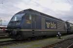 BLS Re 465 013-1 auf einem Abstellgleis beim Badischen Bahnhof in Basel. Die Aufnahme stammt vom 06.01.2014.