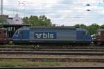 Ebenfalls am 04.05.2014, die BLS Cargo Re 465 007-3 abgestellt in Basel Bad Bf.