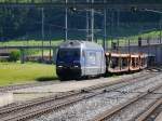 BLS - 465 014-9 vor Güterzug bei der einfahrt im Bahnhof Wynigen am 20.05.2014