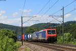 Re 474 005 und 193 526-1 mit dem 40043 (Zeebrugge Vorming-Milano SM) bei Zeihen 23.6.20