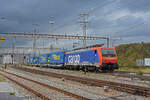 Re 474 016-3 durchfährt den Bahnhof Pratteln. Die Aufnahme stammt vom 16.09.2021.