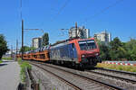 Re 474 003-1 fährt Richtung Bahnhof Frenkendorf. Die Aufnahme stammt vom 10.07.2022.