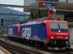Die erste Re 474 001 wurde am 9.8.04 mit der Re 482 027-0 von Basel nach Bern berfhrt.