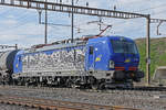 Siemens Vectron 475 902-3 der WRS durchfährt den Bahnhof Pratteln. Die Aufnahme stammt vom 25.03.2021. 