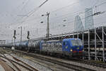 Siemens Vectron 475 902-3 der WRS durchfährt am 25.01.2023 den badischen Bahnhof.