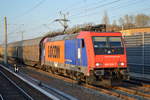 LOCON LOGISTIK & CONSULTING AG mit   482 038-7  [NVR-Number: 91 85 4482 038-7 CH-SBBC] mit Ganzzug Schiebewandwagen am 07.04.19 Berlin-Blankenburg.