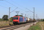 Re 482 011-4 und Re 482 006-4 mit einem Kesselwagenzug bei Wiesental 22.4.20