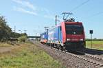 Am Vormittag des 29.09.2019 fuhr SBBC/RDX Re 482 035-3 zusammen mit der 185 409-0 als Lokzug aus Basel Bad Rbf beim Haltepunkt Auggen durchs Markgräflerland in Richtung Freiburg (Breisgau).