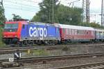 482 036-1 der SBB Cargo mit einem Personenzug ; aufgenommen am 6.9.09 in Köln-Gremberg