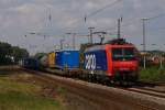 482 026-2 mit einem Containerzug in Hilden am 04.09.2010