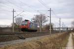 482 014-8 SBB Cargo als Lz zwischen Großwudicke und Rathenow in Richtung Rathenow unterwegs.