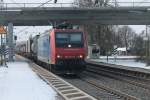 Re 482 014-8 mit KLV in Ringsheim am 13.02.2013