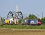Am 19.Mai 2013 war SBBC 482 012 bei Burgstemmen mit einem KLV-Zug auf dem Weg Richtung Süden.