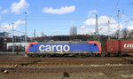 482 001-5 von der SBB-Cargo kommt aus Richtung Köln,Aachen-Hbf,Aachen-Schanz mit einem Containerzug aus Novara(I) nach Genk-Zuid Haven(B) und fährt in Aachen-West ein.