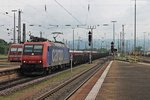 Am 15.06.2015 bespannte Re 482 000-7  Köln  den DGS 48620 (Muttenz - Göttingen), als sie durch den Badischen Bahnhof von Basel gen Norden fuhr.