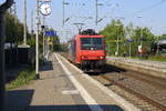 482 034-6 von SBB-Cargo kommt als Lokzug aus Neuss nach Aachen-West und kommt aus Richtung Mönchengladbach-Hbf,Rheydt-Hbf,Wickrath,Beckrath,Herrath und fährt durch Erkelenz in Richtung