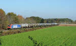 Oberschopfheim - 28. Oktober 2021 : SBB Re 482 016 mit einem Kesselzug.