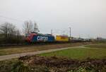 SBB Cargo Bombardier Traxx 482 021-3 mit KLV Zug in Frankfurt Oberrad am 14.01.22