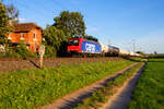 482 001 SBB Cargo mit einem Gaskesselzug bei Triesdorf Richtung Ansbach, 26.08.2020