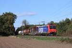 482 023-9 (SBB Cargo International) mit einem Güterzug in Ratingen Lintorf, 11.