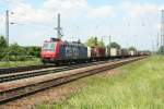 SBB-cargo 482 021-3 am 23.5.2008 in Niederschpfheim.