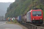 SBB Cargo 482 047 durchfhrt am 21.10.09 Kaub