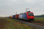 Am 23.10.2009 brachte die SBB Cargo 482 038 den KGAG 61583 Containerzug von Krems an der Donau nach Wien Zentralverschiebebahnhof.