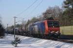 482 006 mit einem Kesslewagenzug in Winkel am 17.02.2010 