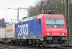 Die 482 038-7 der SBB Cargo durchfhrt Duisburg Neudorf am 20.03.2010