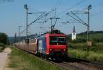 Re 482 022-1 mit einem Autozug gen Sden bei Denzlingen 8.7.10