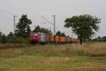 482 034-4  Duisburg  mit einem Containerzug in Wiesental am 04.08.2010