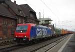 482 039-5 mit einem Containerzug in Richtung Sden. Aufgenommen am 12.01.2011 in Eichenberg.