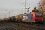 SBB Cargo 482 019-7 am 7.2.11 mit einem Kesselzug in Ratingen-Lintorf