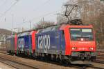 Ein SBB Cargo Lokzug bestehend aus SBB Cargo 482 007,482 041 und 482 024 am 12.3.11 bei der Durchfahrt durch Kln-West.