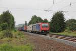 Die (aufgrund des Lichtgrues)  schielende  482 039-5 mit Containerzug in Fahrtrichtung Norden. Aufgenommen am 05.07.2011 am B Eltmannshausen/Oberhone. Gru zurck an den Tf! ;)