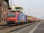 Auch lange nicht gesehen: 482 028.8 mit KLV gen Sd. Aufgenommen am 07.03.2012 in Eichenberg.