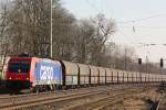 Die Niag Mietlok 482 041 der SBB Cargo am 15.3.12 bei der Durchfahrt durch Ratingen-Lintorf.