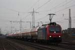 SBB Cargo 482 000 am 20.3.12 mit einem Kesselzug bei der Durchfahrt durch Ratingen-Lintorf.