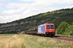482 036-1 (SBB Cargo) fhrt am 10. Juli 2012 um 15:26 Uhr mit einem Gterzug durch Thngersheim