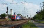 482 036-1 fuhr am 25.07.2012 mit einem Autozug durch Verden.